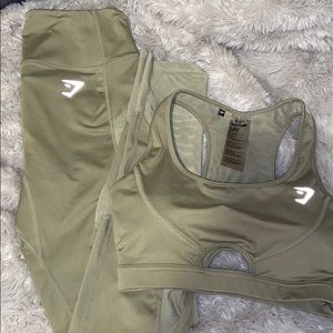Olive green Gymshark set